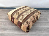 Moroccan wool pouf, kilim pouf, 60x60x32 pouf, footstool