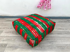 Beni ouarin square pouf Amazing Morocco.vintage moroccan kilm pouf .outdoor kilm pouf.Yoga meditation.