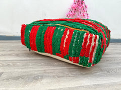 Beni ouarin square pouf Amazing Morocco.vintage moroccan kilm pouf .outdoor kilm pouf.Yoga meditation.