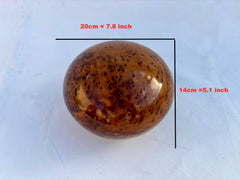 8"x8" Moroccan Elegant Hand Carved Thuya Wood Bowl, Handmade Pebble Storage Bowl, Trinket Box, Jewellery Box, Mother's Day