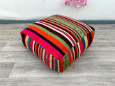 Handmade Moroccan Berber Pouf | Vintage Beni Ourain Floor Cushion | Amazigh Wool Ottoman | Boho Chic Home Decor Free Shipping Gift Idea