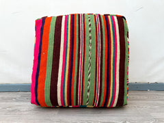 Handmade Moroccan Berber Pouf | Vintage Beni Ourain Floor Cushion | Amazigh Wool Ottoman | Boho Chic Home Decor Free Shipping Gift Idea