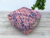 Kilim Floor Cushion Cover – Authentic Moroccan Pouf for Cozy Spaces