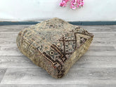 Kilim pattern floor cushion cover turkish moroccan persian tribal bohemian kilim rug pouf poef puff bean bag floor cushion floor pillow