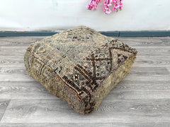 Kilim pattern floor cushion cover turkish moroccan persian tribal bohemian kilim rug pouf poef puff bean bag floor cushion floor pillow
