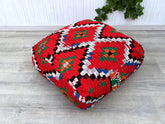 Floor Cushion, Moroccan Decor, Home and Living, Antique Decor Square Pouf, Outdoor Pouf, Pet Bed,