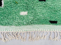 Custom Green Moroccan Berber Rug – Handwoven Wool Area Rug