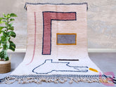 Moroccan Boujaad Rug - Multicolored Wool Carpet - Handmade Berber Rug - Custom Size for Living Room