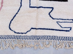 Moroccan Boujaad Rug - Multicolored Wool Carpet - Handmade Berber Rug - Custom Size for Living Room