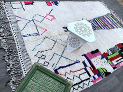 Tribal Colorful Custom Moroccan Rug – Handwoven Azilal Carpet
