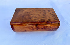 10"x7" Handmade Thuya Burl Wood Jewelry Box – Large Jewelry Organizer, Decorative Storage Box for Women