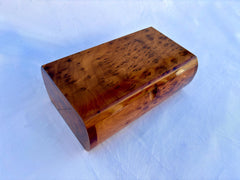 10"x7" Handmade Thuya Burl Wood Jewelry Box – Large Jewelry Organizer, Decorative Storage Box for Women