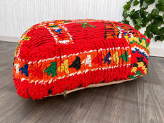 Large Berber Pillow-Vintage Moroccan Rug Pillow-Berber Vintage Wool Cushion-Old Boujaad Pillow-Berber Cushion-Moroccan Rug Throw Pillow
