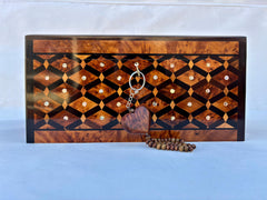 12"×8" Handmade Thuya Burl Wood Jewelry Box – Moroccan-Inspired Design, Luxury Jewelry Organizer