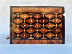 12"×8" Handmade Thuya Burl Wood Jewelry Box – Moroccan-Inspired Design, Luxury Jewelry Organizer