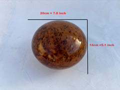 8"x8" Wooden Thuya pebble Boxes, round boxes thuya wood , jewelry boxes, boxes thuya burl handmade Morocco, Box thuya Burl