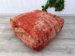 Vintage Boujaad Pillow-Vintage Moroccan Pillow- Old Boujaad Cushion- Old Moroccan pillow- Unfilled-Decorative Throw Pillow (UNFILLED)