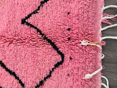 Pink Moroccan Azilal Rug – Handmade Berber Carpet for Boho Decor