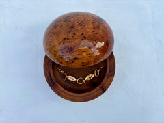 8"x8" Moroccan Thuya Wood Round Box – Handcrafted Jewelry Organizer, Decorative Storage Box, Perfect Gift Idea