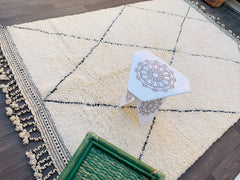 Diamonds Authentic Moroccan Beni Ourain Rug – Handwoven Berber Wool Carpet