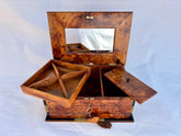 13"×9" Moroccan Thuya Wood Jewelry Box With Storage / Moroccan Handmade Gift / Moroccan Decor / Moroccan Wood