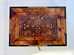 13"×9" Moroccan Thuya Wood Jewelry Box With Storage / Moroccan Handmade Gift / Moroccan Decor / Moroccan Wood