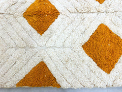 Geometric Orange Handmade Moroccan Berber Rug – Custom Size & Color – Free Shipping