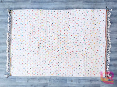 Colorful Dots Custom Beni Ourain Rug with Colored Dots – Luxury & Unique