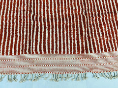 Striped Luxurious Handmade Moroccan Wool Rug – Timeless Beni Ourain Design