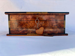 13"×9" Handmade Thuya Burl Wood Jewelry Box – Wooden Chest Organizer, Unique Luxury Jewelry Storage
