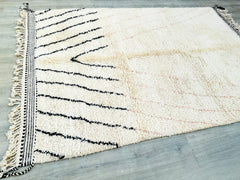 Custom Moroccan Boujaad Rug – Handmade Berber Wool Rug – Unique Berber Carpet for Living Room