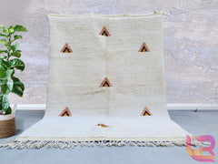Bohemian Moroccan Rug – Handmade Berber Carpet – Custom Boujaad Wool Rug for Living Room or Bedroom