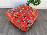 Wool Pouf, Moroccan Pouf, Floor Pillow, Handmade Pouf, Pet Bed
