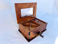 13"×9" HandmadeThuya wooden box Hand Carved moroccan Wood Multipurpose Keepsake Jewelry Decorative Art Box Storage Organizer (Rustic wood)