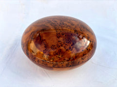 9"x9" Handmade Moroccan Thuya Burl Wooden Pebble Box – Elegant Jewelry Storage, Trinket Box, Perfect Gift Idea