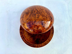 9"x9" Handmade Moroccan Thuya Burl Wooden Pebble Box – Elegant Jewelry Storage, Trinket Box, Perfect Gift Idea