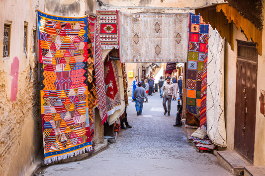 Traditional and modern Berber carpets