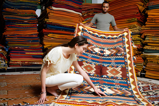 What makes Moroccan rugs highly sought-afte­r?