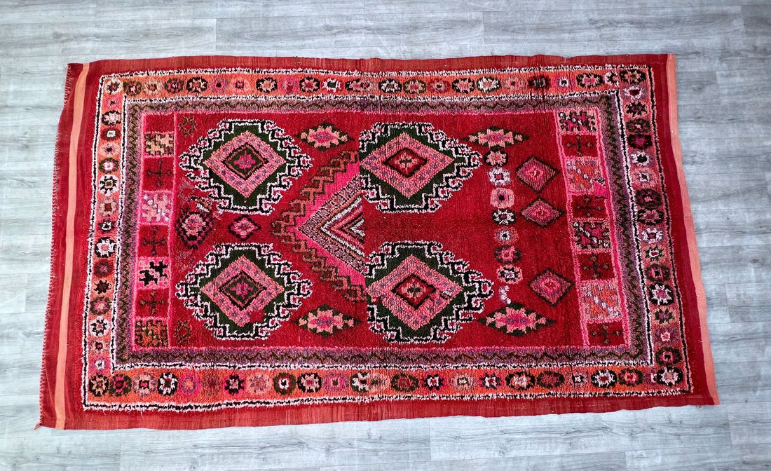 친화적인 블로그 글: 빈티지 부자드 모로코 러그 6.2 FT X 10.8 FT
