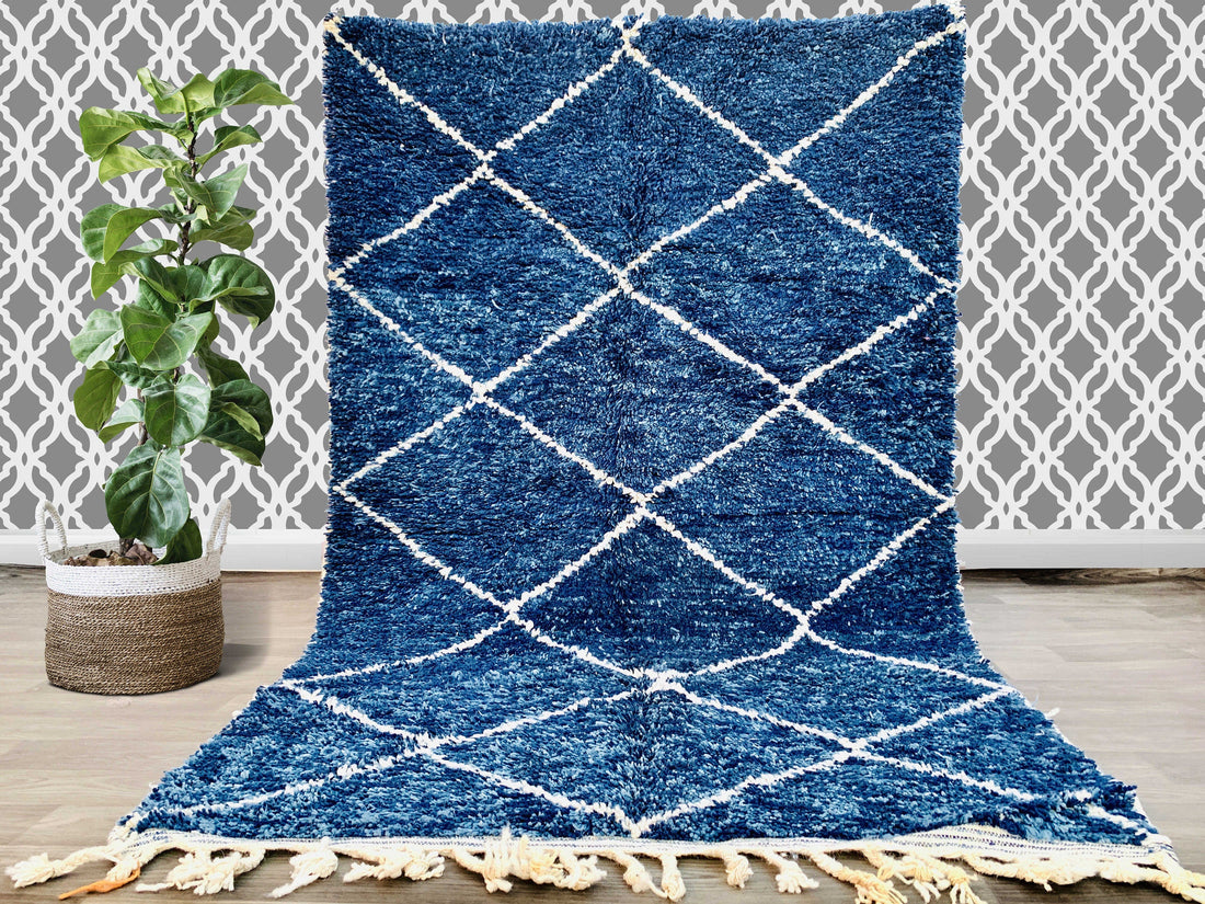 Tapete Marrakesh Shag Azul Marinho 155cm x 245cm | Tapetes Lituânia