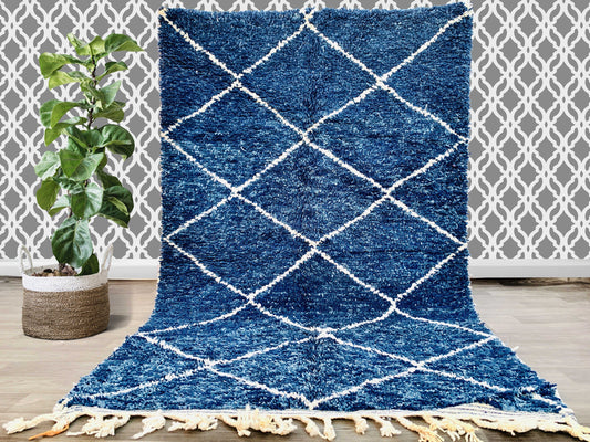 Tapete Marrakesh Shag Azul Marinho 155cm x 245cm | Tapetes Lituânia