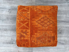 Set of Pouf, Moroccan Kilim Pouf Floor Pouf Vintage Moroccan Ottoman Square Pouf, Yoga Meditation Cushion, Outdoor colorful Kilim Pillows