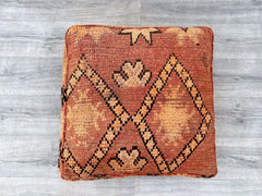 Moroccan Black Floor Cushion 2 Places Salon -Unstuffed 2 Seats Cushions + 2 Back Cushions + 4 Zipped Insert bags for stuffing