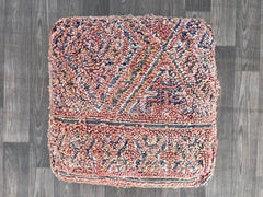 Wool Pouf, handmade Pouf, Bohemian Pouf, Berber Pouf, Kilim Pouf, Ottoman Pouf