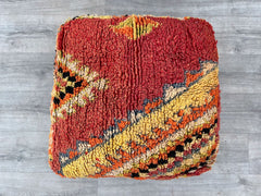 Moroccan Floor Cushion, handmade meditation couch, boho living room Furniture pouf chair, Footstool decor, Kilim Floor Pillow Cover