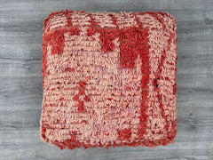 kilim pouf, orange ouf, boho pouf, berber pouf, moroccan pouf, handmade pouf, rug pouf