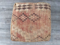 Moroccan pouf, kilim pouf, 60 cm x 60 cm x 20 cm pouf