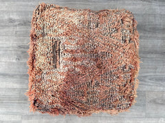 Moroccan pouf, kilim pouf, rug pouf, 60x60x32 cm pouf, ottoman pouf