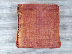 Vintage Kilim Pouf – Moroccan Floor Cushion Cover, Indoor & Outdoor