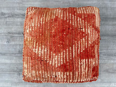 Moroccan Floor Cushion of Beni ourain Pouffe - Floor Cushions -Boho Ottoman - Beni Ourain Square Pouf